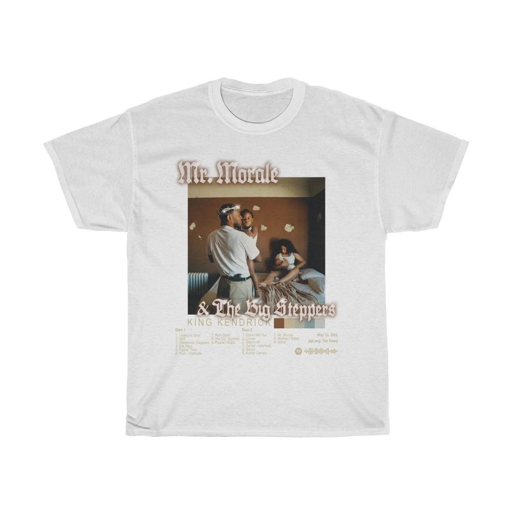 Kendrick Lamar Mr Morale the Big Steppers Album 100Cotton Shirt Unisex Y2k Hip Hop Summer Unisexs Short Sleeve Tshirt Fan Gift