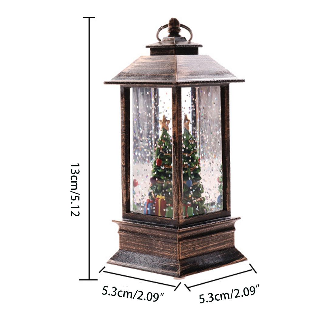 Globe Battery Lantern Snow Christmas Operated Led Light Water Glittering Santa Snowman Hanging Night Lamp Holiday Decor