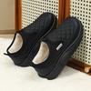 Damen Winter Neu Niedriger Schaft Flache Sohle Baumwollschuhe Dicke Sohle Rutschfest Runde Spitze Schlupfschuh Plüsch Warm Halten Ältere Baumwollschuhe