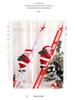Red Climbing Santa Claus with White Ladder for Christmas Decor