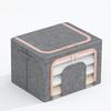 24/66L Large capacity clothes basket Steel frame foldable clothes storage box Cotton quilt hat scarf Wardrobe organizer