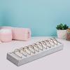 10 Slot Velvet Jewelry Display Tray Light Gray Organizer For Bracelets Rings Cufflinks Home Retail Exhibition Storage