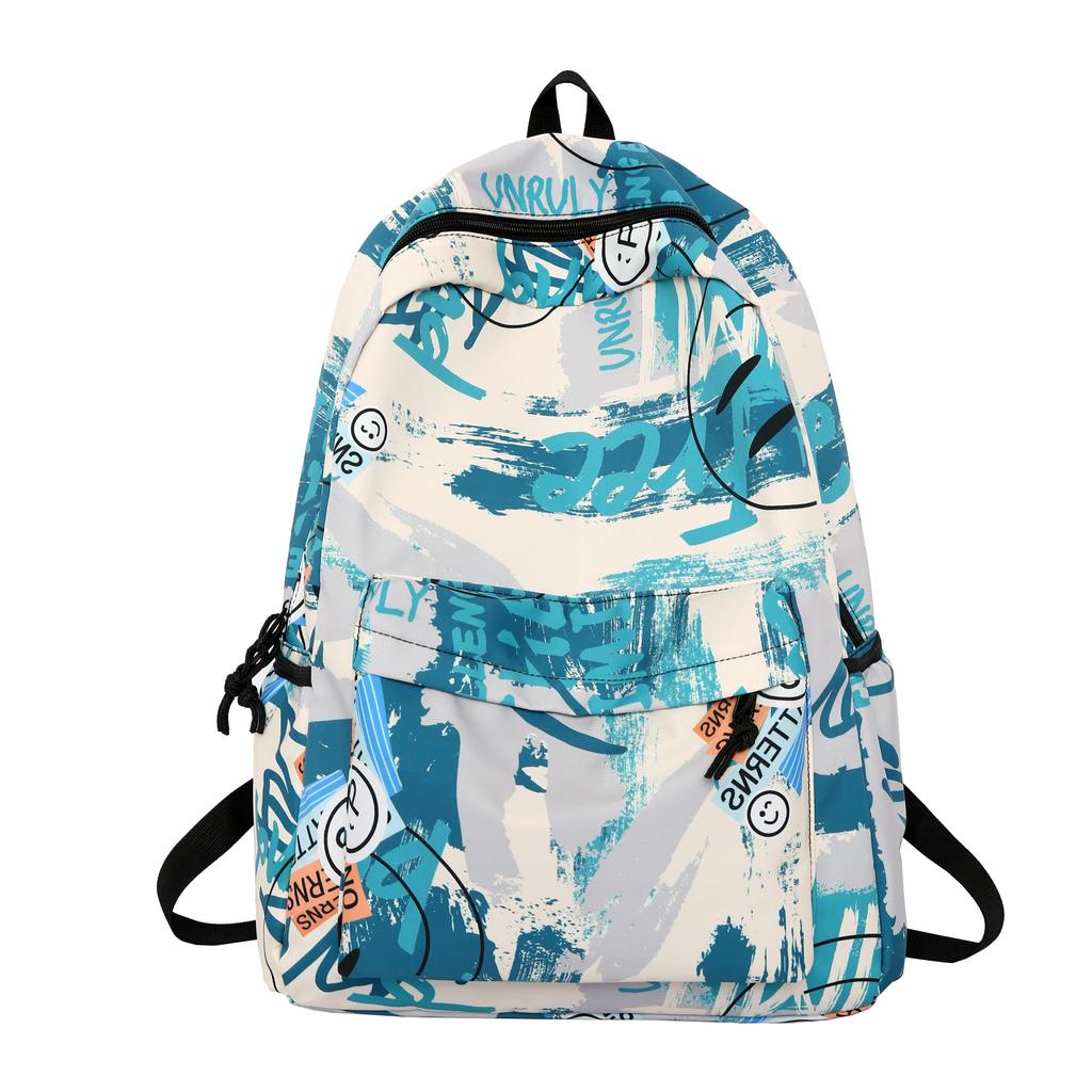 Schoolbag1011 new backpack personality graffiti couple backpack Japanese Harajufeng junior high school student schoolbag wholesale