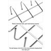 No Drill Over Door Hooks 5 Hooks Heavy Duty Organizer Space-Saving Wall Hanger For Coat Key Towel In Closet Bedroom Hallway