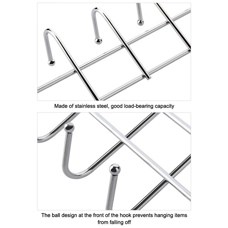 No Drill Over Door Hooks 5 Hooks Heavy Duty Organizer Space-Saving Wall Hanger For Coat Key Towel In Closet Bedroom Hallway