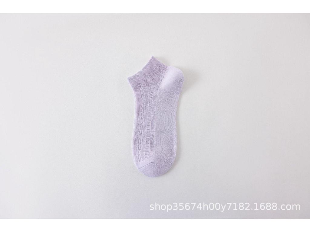 Women's Breathable Non-Slip Cotton Boat Socks - Spring & Summer Hollow Out Deodorant Design
