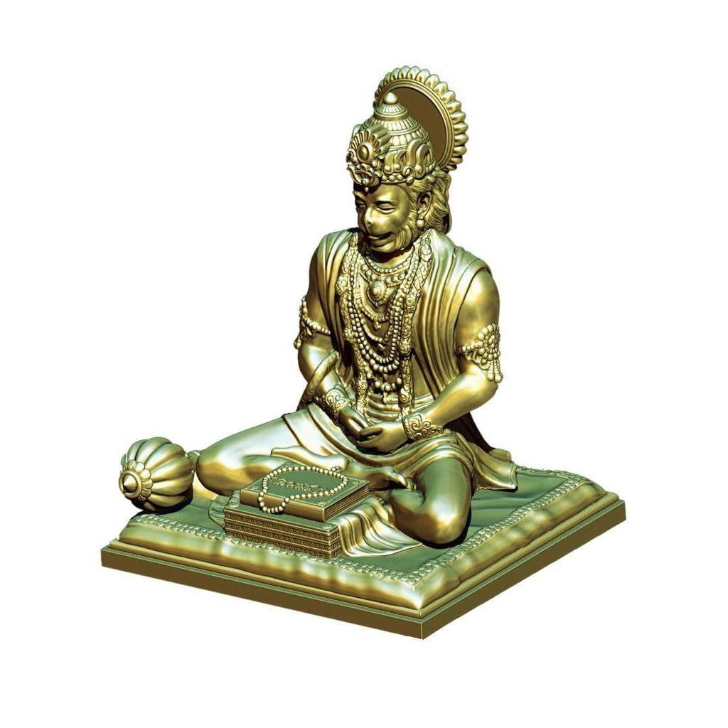 Bajrangbali Hanuman ji Idol Statue murti for Car Dashboard Home Decoration Puja Mandir Bronze Color