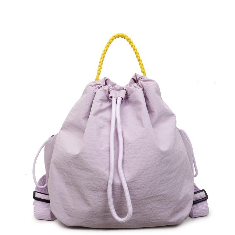 Canvas Rucksack Damen Großes Fassungsvermögen Lässig Kordelzug Studentenklasse Schultasche Bergsteigerrucksack Leichtgewichtiger Reiserucksack