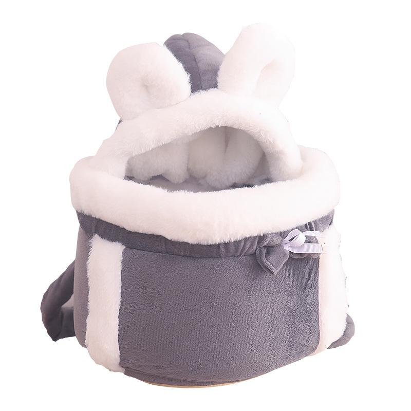 

1PC portable winter warm cat and small dog backpack with soft fleece lining, ergonomic design and safety belt system M