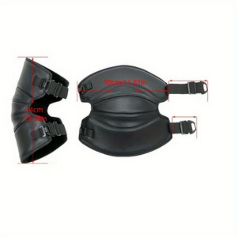 Winter Men's Outdoor PU Leather Fuzzy Thick Knee Guard