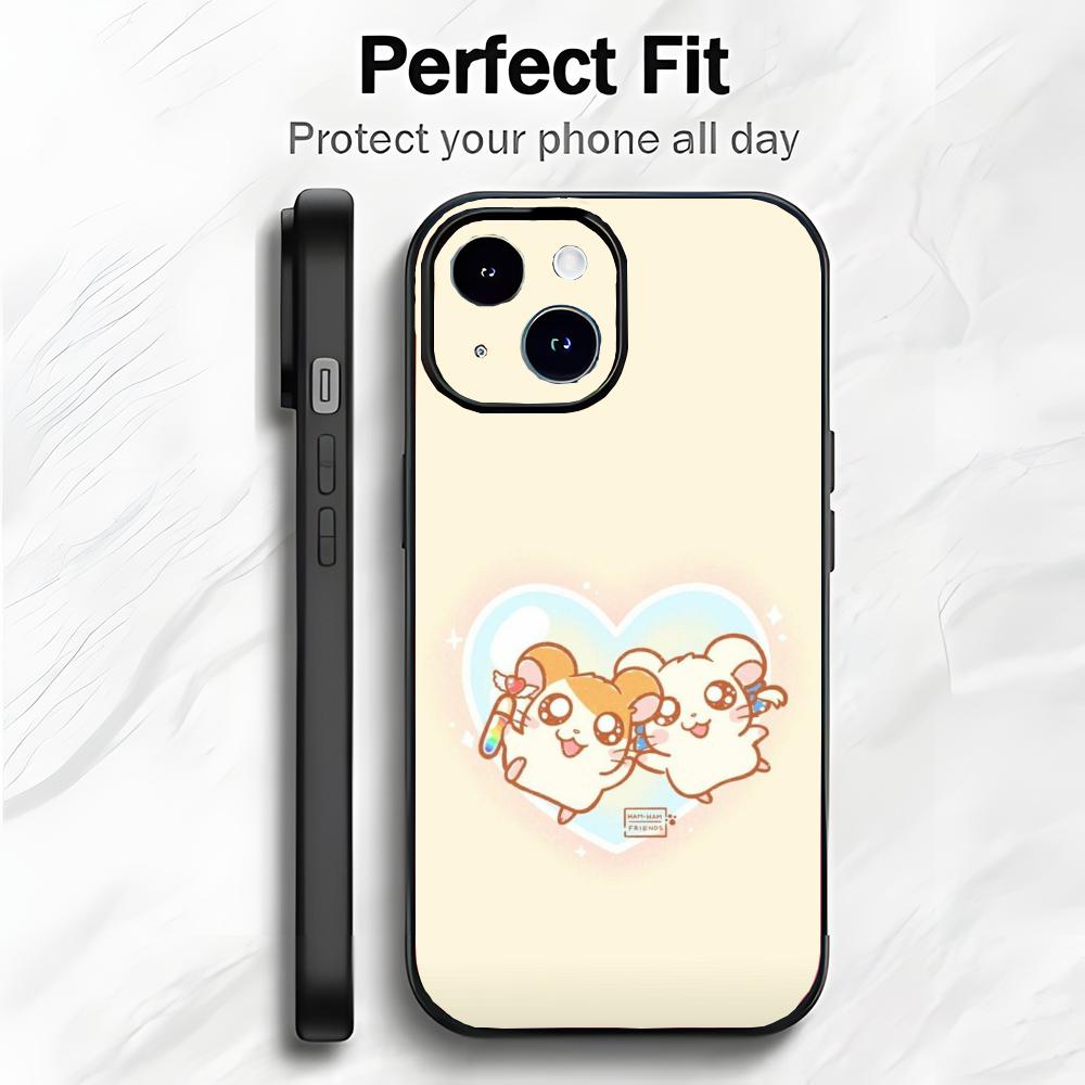 Anime H-Hamtaro Cute Hamster Kawaii Lovely Phone Case Phone Case Soft Packaging Lightweight For iPhone17 16 15 14 13ProMax