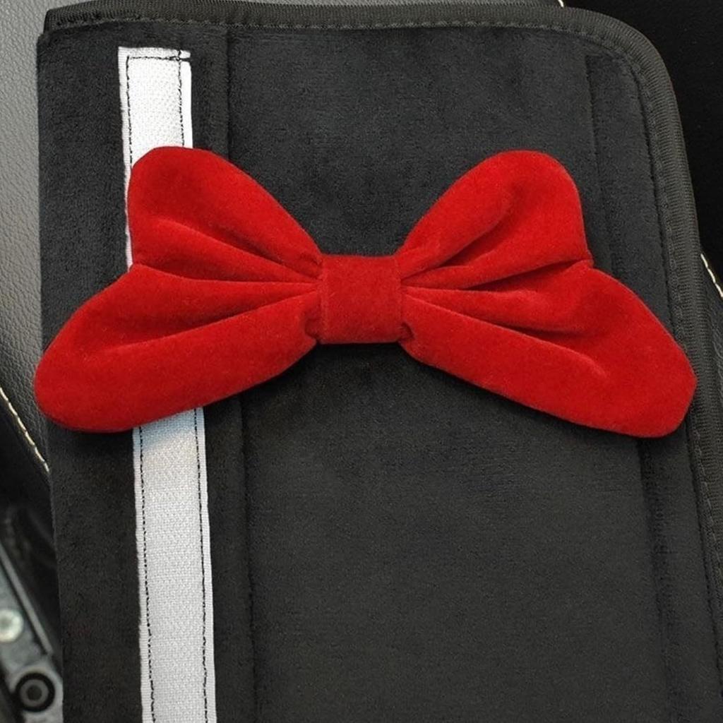 2 Pcs Car Seat Belt Covers with Cute Bow for Adults Girls Kids, Seat Belt Cover Pad for Shoulder Protector,Soft Auto Seatbelt Shoulder Pads, Seat