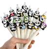 10pcs Cute Little Panda Press Cartoon Super Cute Black and White Panda 0.7 Students Brush Question Good-looking Pen