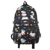 Shark Cartoon Cute Swimming Circle Star Pattern Student Backpack For School Use