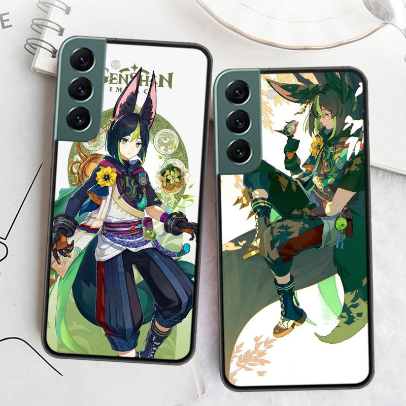 Genshin Impact Tighnari Phone Case For Samsung Galaxy S22 S25 Ultra S21 S10 Plus S26 Edge S20 S23 S24 FE Cover Silicone Soft