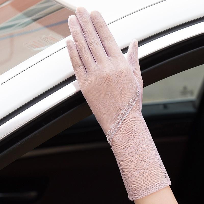 

Весенне-летние перчатки для защиты от солнца, кружевные, легкие и дышащие, перчатки с сенсорным экраном для женщин, дышащие перчатки для вождения, для улицы, с защитой от солнца, для велоспорта Average size