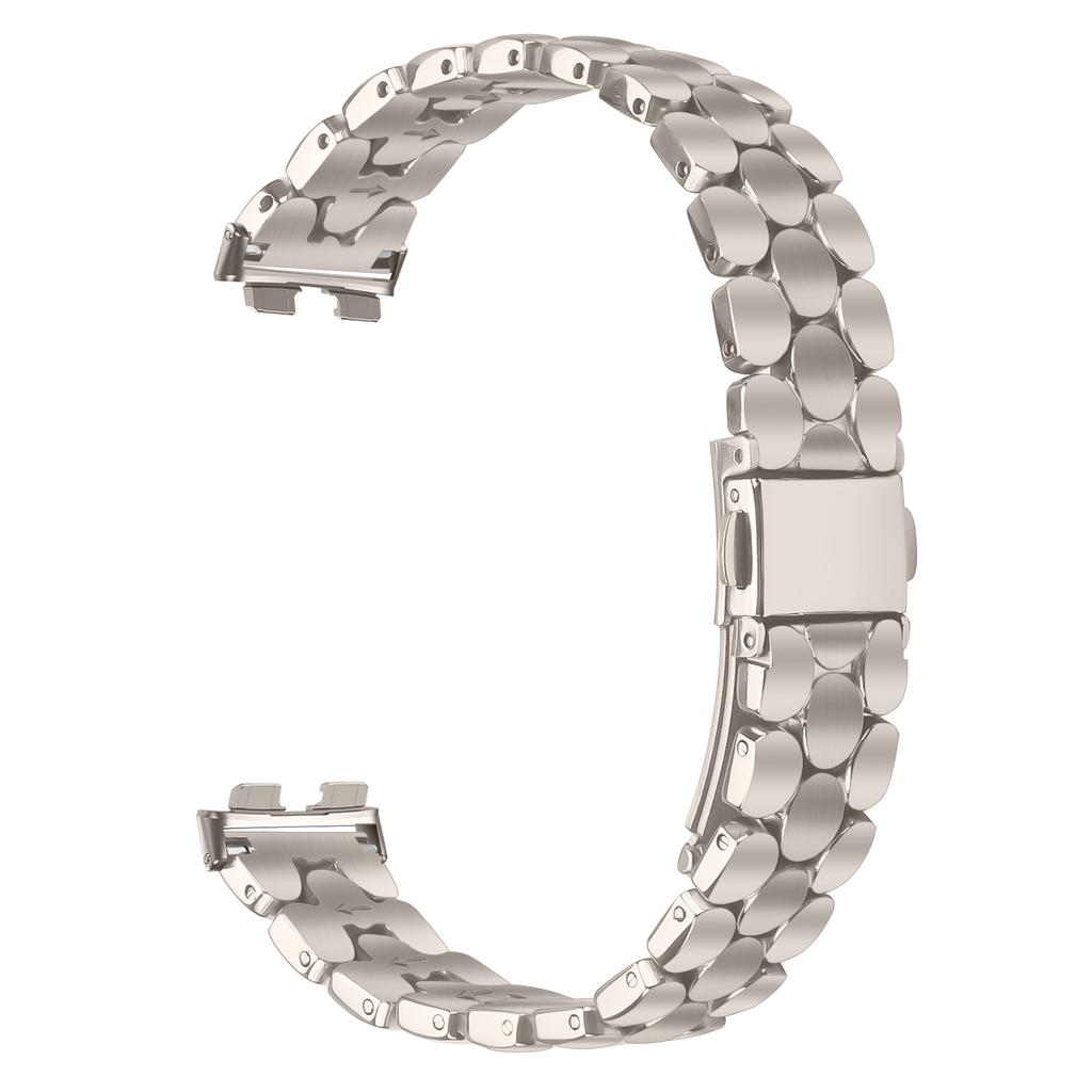 Metalowy Pasek do Zegarka dla Huawei Band 10/9/8 Kształt Perły Stal Nierdzewna Galwanizowany Pasek na Nadgarstek