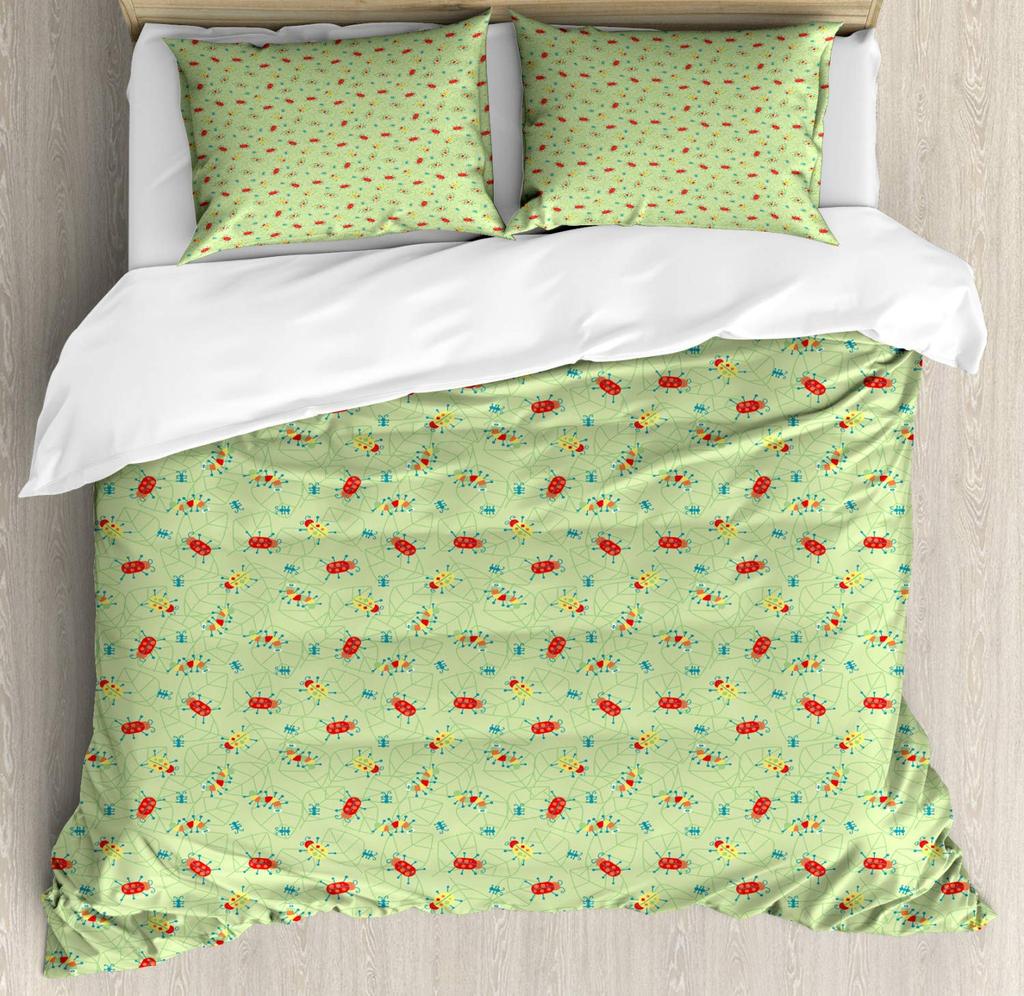 Ants Duvet Cover Set for Kids Boys Girls Teens Queen King Lightweight Bedspread Cover Bedroom Decor Insects Bedding Set No Quilt