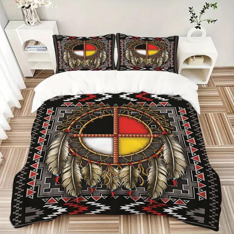 Native American Dreamcatcher Print 3Pcs Bedding Setduvet Cover With 2 Bedropillowcase Home Birthday Gift