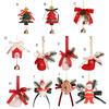 Christmas Ornament Small Boot Mitten Santa Snowman Gingerbread Man Xmas Tree Hanging Ornament Holiday Decorative Car Pendant for Wall Window Decor