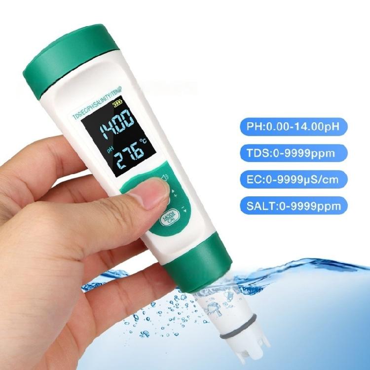Advanced 5 In 1 Water Quality Testing Device for  TDS  Salinity & Temperature for Household Field Applications