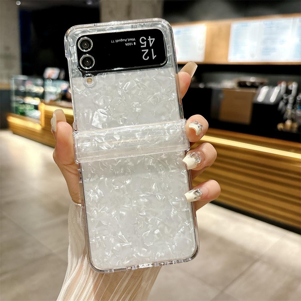 

Чехол Glitter Dream Shell Pattern для Samsung Galaxy Z Flip5 6, противоударный для Galaxy Z Flip 5 Z Flip 6 Z Flip 4 Z Flip3 5G For Galaxy Z Flip 3