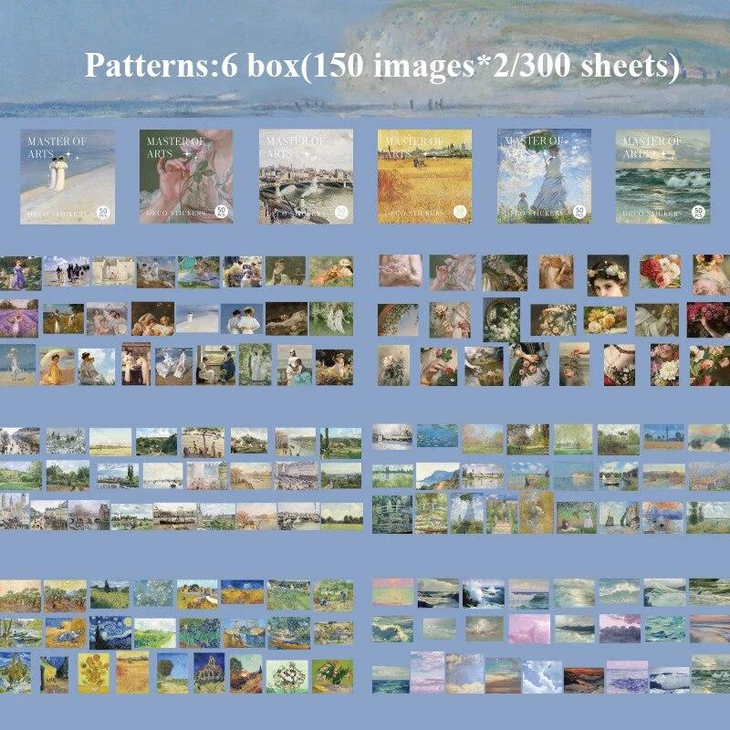 300pcs/boxed Cute Stickers Film Paper Junk Journal Art Collage DIY Photo Album DIY Craft Scrapbooking School Supplies
