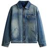 NVG.YOUNG Men's Washed Lapel Denim Jacket
