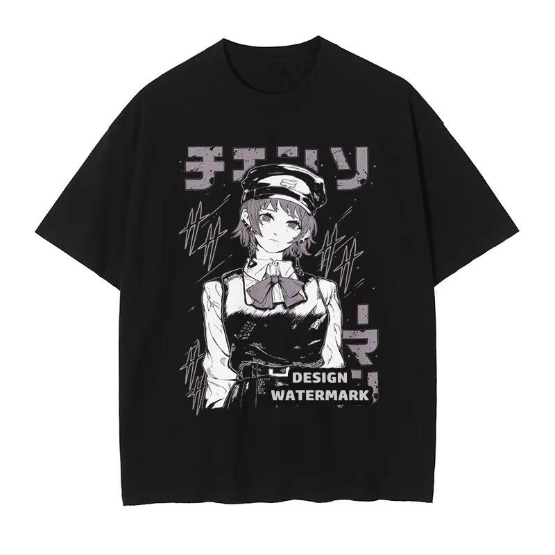

Summer Unisexs Tshirts Japanese Anime Chainsaw Unisex Reze Graphic Clothing Harajuku Y2K Halfsleeve Womens Cotton Tops 3XL