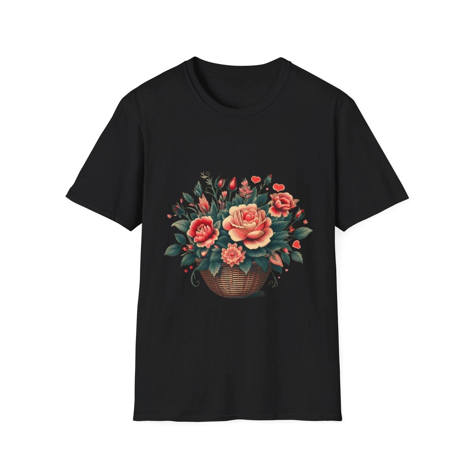 

Floral Bouquet Unisex T-Shirt, Spring Fashion, Vintage Style, Gift for Her, XL