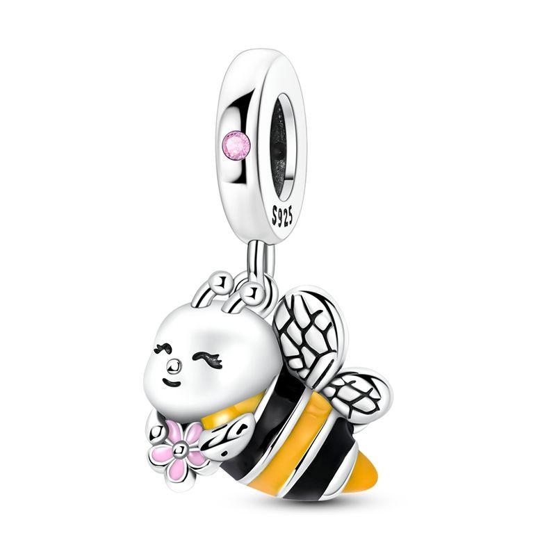 New Original Copper Bee Charms Honey Earrings Ring Beads Pendants Fit Bracelet Necklace Diy Jewelry Gift