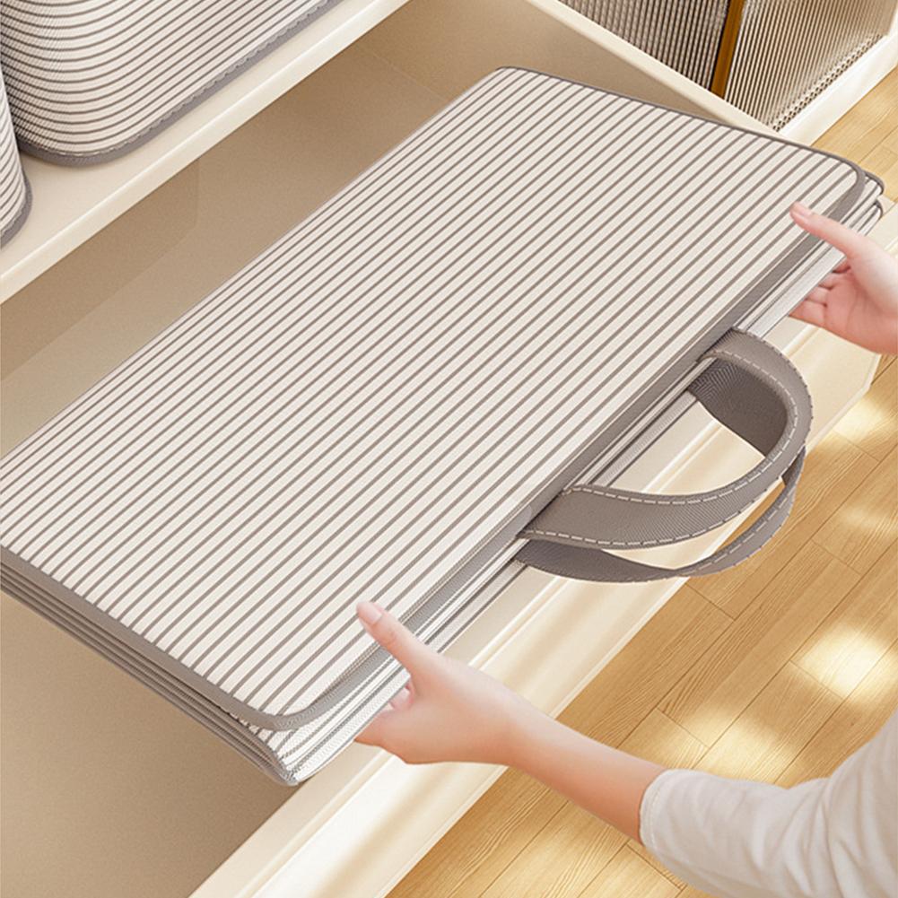 Clothes Quilt Storage Bag Household Large Capacity Foldable Storage Box Wardrobe Non-woven Clothing Moving Luggage Bag with Zip