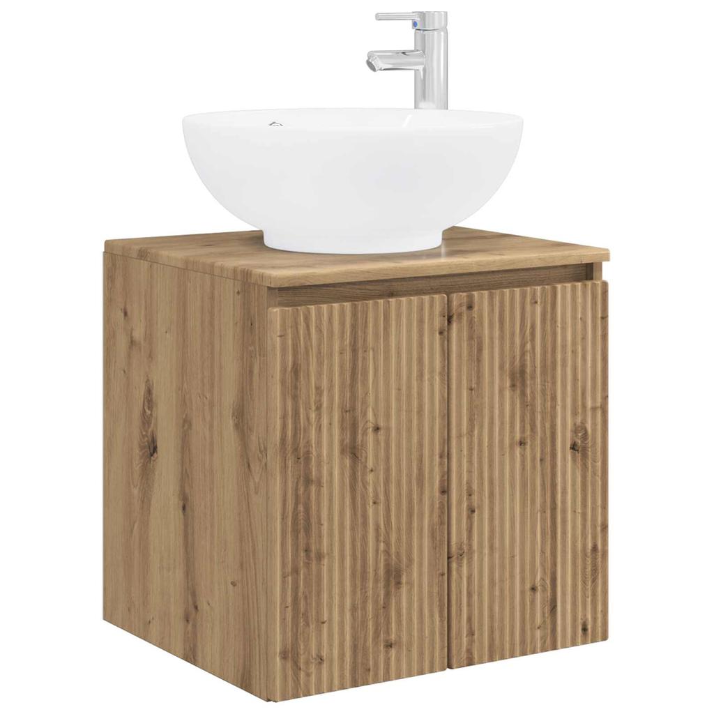 Bathroom Cabinet Set 4 pcs Artisan Oak Wood Based Material
