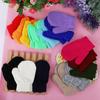 30 Pairs Toddler Winter Stretch Mittens, Solid Color Warm Kids Knit Gloves,