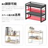 [zz. Luxi] Desk Storage Rack, Two-Tier Desktop Shelf, Adjustable Shelves, DIY Compatible, 43cm Wide X 20cm Deep X 41cm High, Heavy-Duty Capacity,