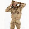 Hip Hop Gothic Cross-border American Printed Hoodie Personality Advanced Sense Trendy Brand Loose Men's and Women's Sweater Set 3D