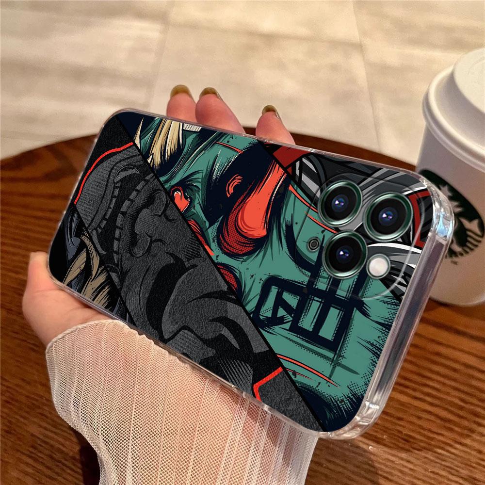Samurai Ghost Hannya Ukiyo-E Mask Tattoo Case For Apple iPhone 17 16 15 14 13 12 11 Pro Max 16 Plus 16E 17Air 17Pro Phone Covers
