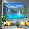 2D Jungle Waterfall Paradise Backdrop for Photography Booth Party Festival Decoration