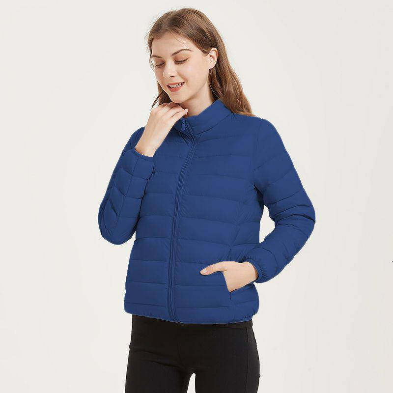 2023 Women's Short White Duck Down Jacket - Lightweight, Hooded, Korean Style, Autumn/Winter, Loose Fit, Stand-up Collar.