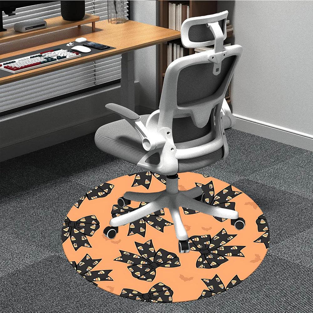 

1pc Bows Office Round Rug, Non-slip, Soft and Durable Office Rug for Interior Decoration, Perfect for Office,Decoration yy260204002 80cm by 80cm