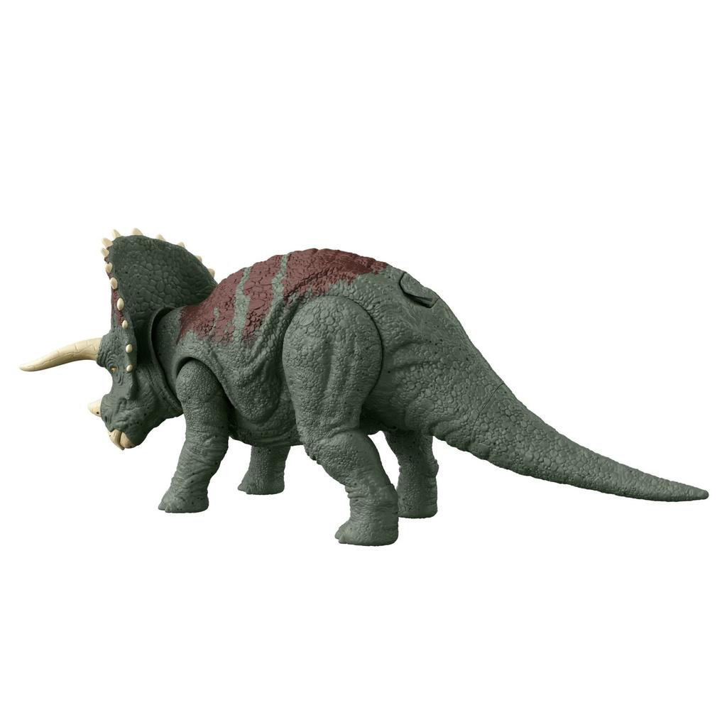 Mattel Jurassic World New Ruler Action Triceratops 4 and HDX34 Medium Figure, Roaring! [Total Length Approx. 26cm] [Ages Up] Green,