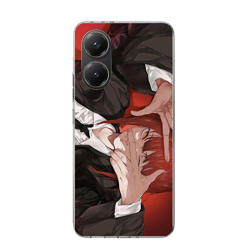 C-Chainsaw Mans Makima Phone Case For Xiaomi Poco X7 X6 X5 Pro F7 Ultra Redmi 15C 15 13 13C 12 12C 10 10A 10C 9 9A 9C 9T Cover P