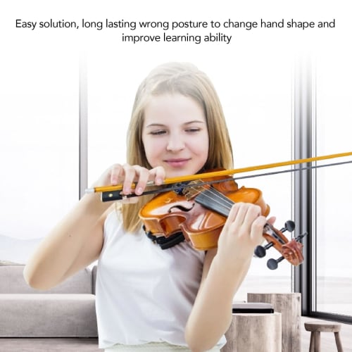 Violin Bow Correction Tool, Violin Bow Bowing Practice Guide, Fiddle Bow Collimator with Double Cover Design, Plastic Material, Fits 4/4-1/2 Violins