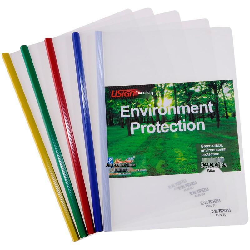 USign US-287A A4 Slide Binder Report Files, Assorted Colors, 10-Pack