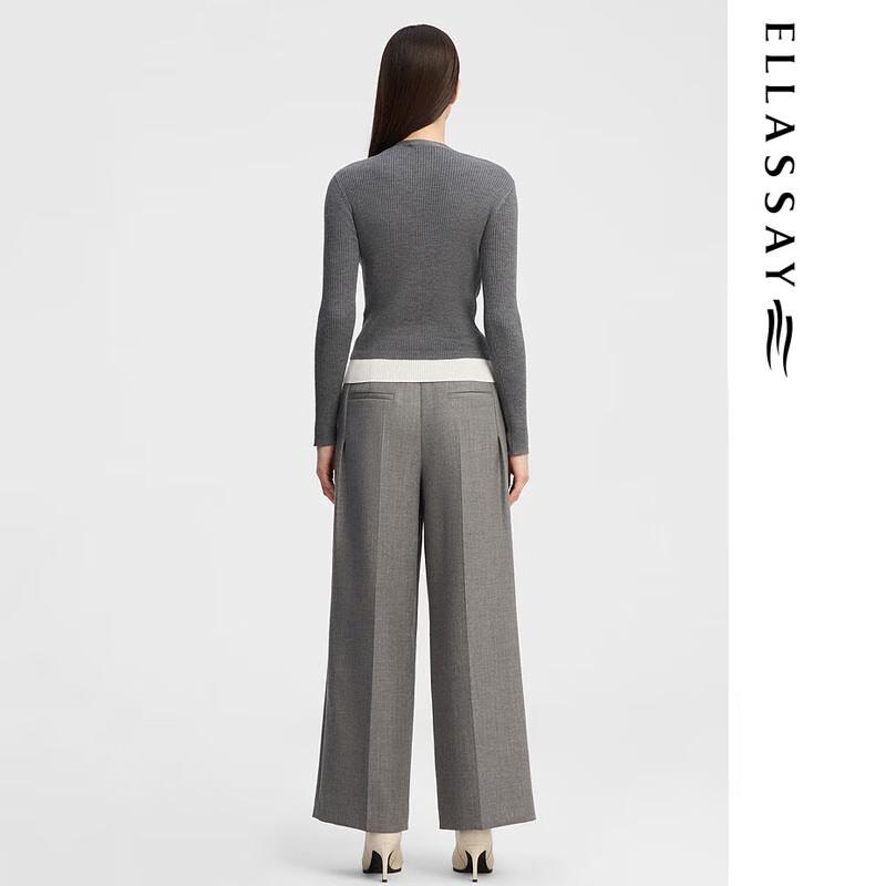 ELLASSAY Women's Slim Fit V-Neck Merino Wool Sweater