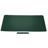 Multifunctional Table Mat Soft Waterproof and OilProof Leather Writing Desk Mouse Pad(Black Green )