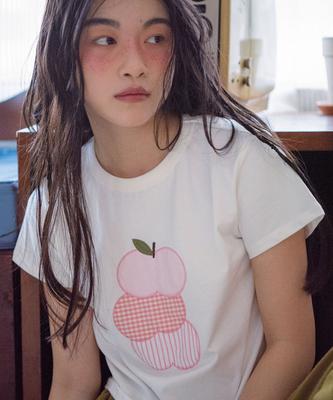 SNUGGIEST Patchwork Baby Tee_Peach
