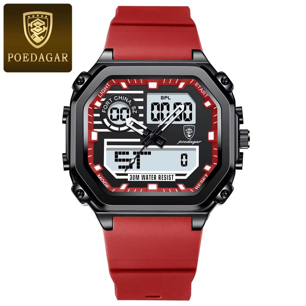 POEDAGAR Watch for Men 993 High Quality Led Display Digital Watches Sport Wristwatches Montre Homme Custom Watch