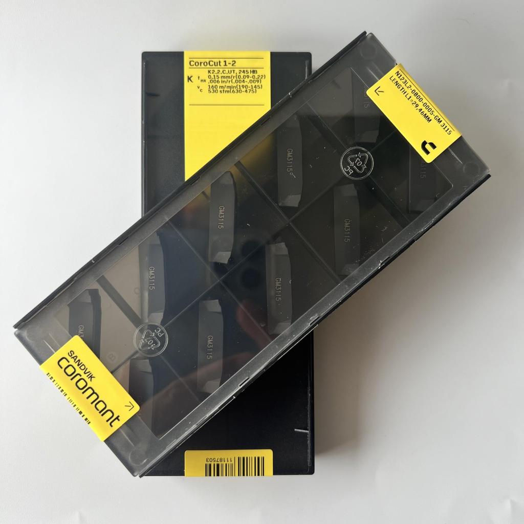 SANDVIK / N123L2-0800-0005-GM 3115 / Original Swedish hard alloy blade 10 Pcs