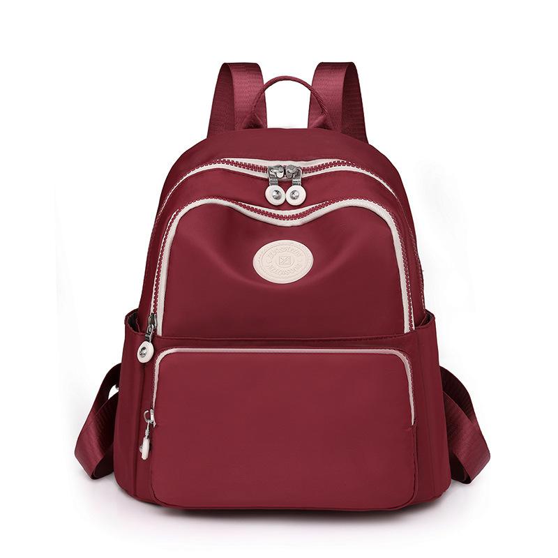 

Сплошной цветной рюкзак, женская нейлоновая сумка, дорожная сумка большой емкости красный